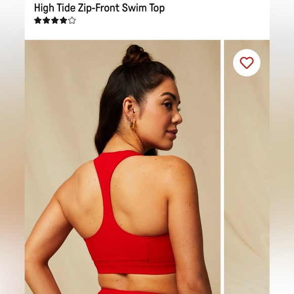 Fabletics Red Racerback Sports Bra Intimates - Picture 2 of 10